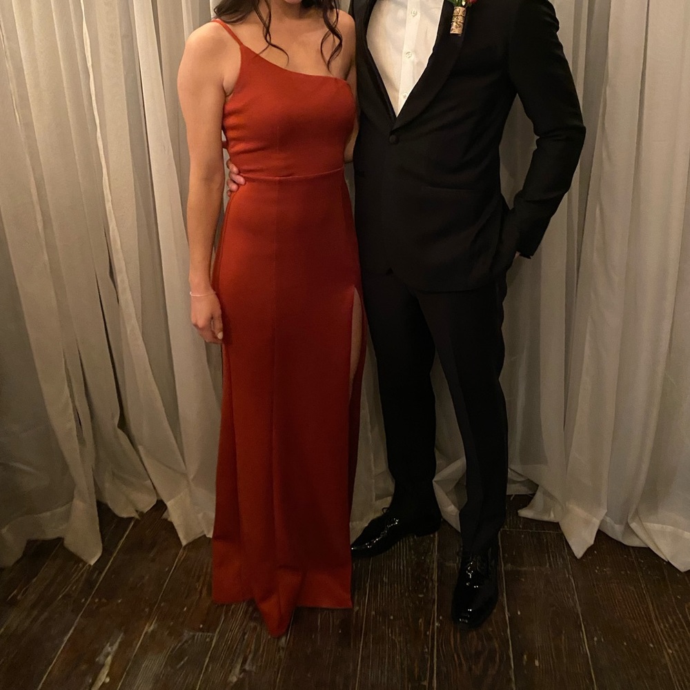 One shoulder maxi dress